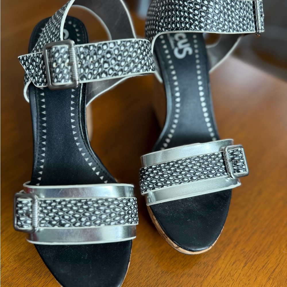 Stylish Black and Silver Women's Sandals